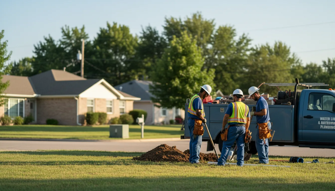 Residential water line and bathroom plumbing service in Palestine, OH